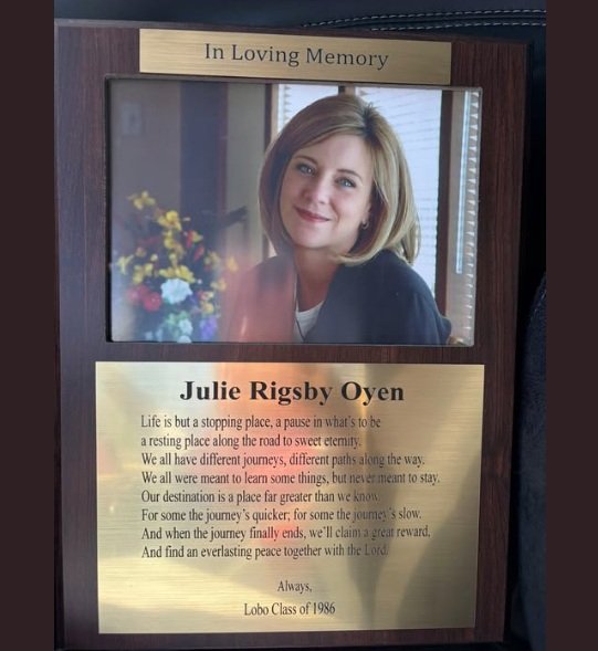 In Memory Julie Rigsby Oyen