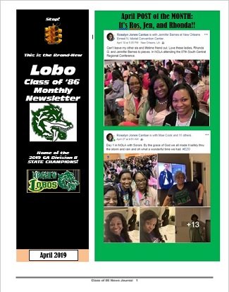 April 2019 Newsletter