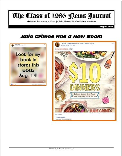 August 2018 Newsletter