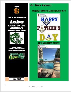 June 2019 Newsletter