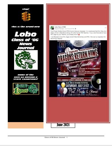 June 2021 Newsletter