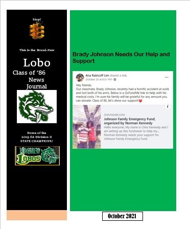 October 2021 Newsletter