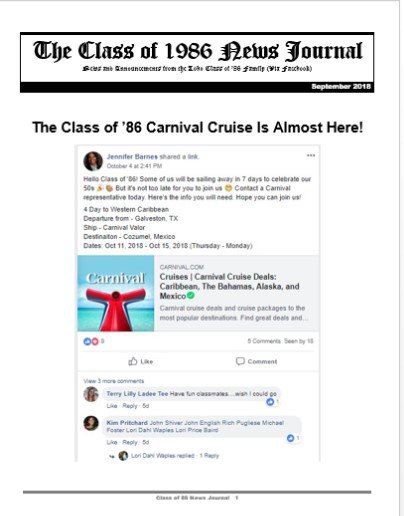 September 2018 Newsletter