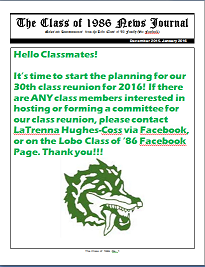January 2016 Newsletter